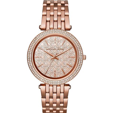 michael kors uhren rosegold mit steinen|michael kors rose gold watch.